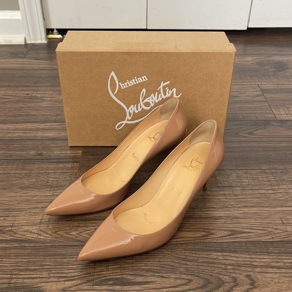 Christian Louboutin Paris Nude Décolleté 554 70 Patent Heel - Picture 5 of 10